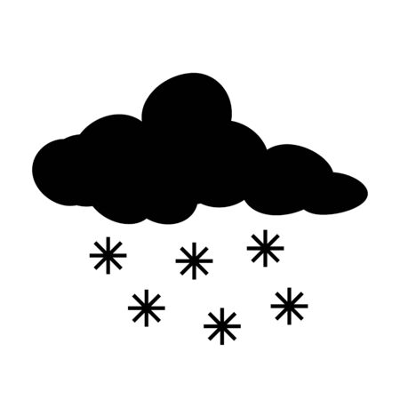 snow cloud isolated on white backgroundのイラスト素材