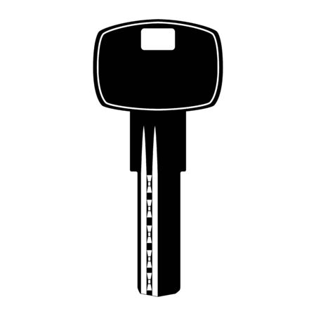 lock key black silhouette isolated on white background variant 3のイラスト素材