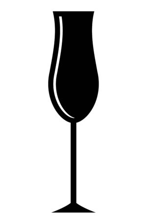 black silhouette of a glass isolated on white backgroundのイラスト素材