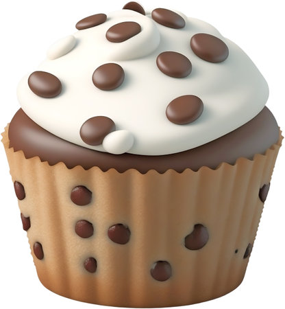 One of a most delicious muffin 3d with high resolution quality.の素材