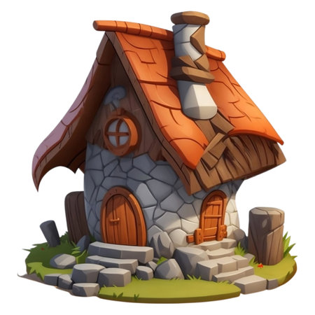 The most beautiful fairy tale old hut with high resolutionの素材