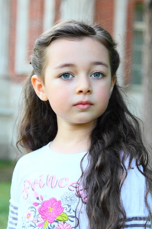 Portrait of the small beautiful girlの写真素材
