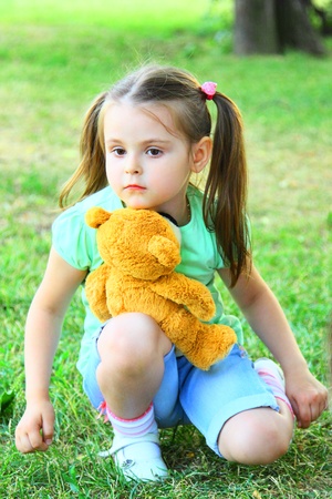 Portrait of the small beautiful girlの写真素材