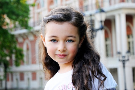 Portrait of the small beautiful girlの写真素材