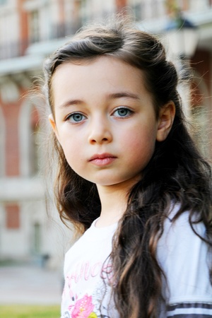Portrait of the small beautiful girlの写真素材