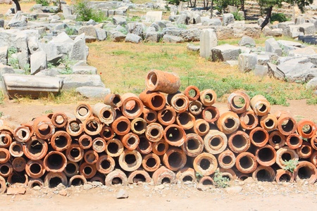 Antique ruins in a city in the Efes, Turkeyの写真素材