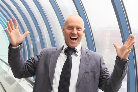 Portrait of the young successful businessmanの写真素材