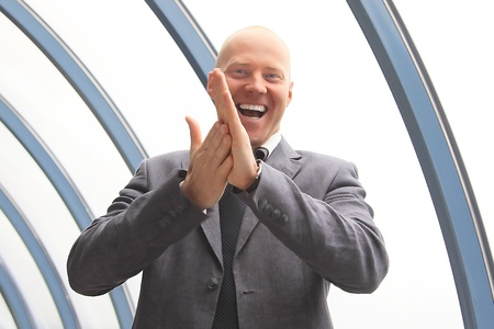 Portrait of the young successful businessmanの写真素材