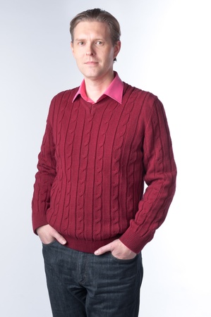 Portrait of middle-aged menの写真素材