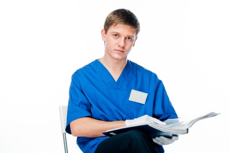 young and handsome male doctorの写真素材