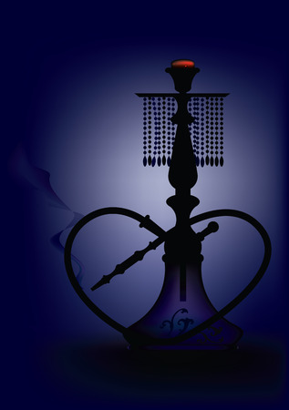 Vector illustration of a traditional Arabian hookahのイラスト素材