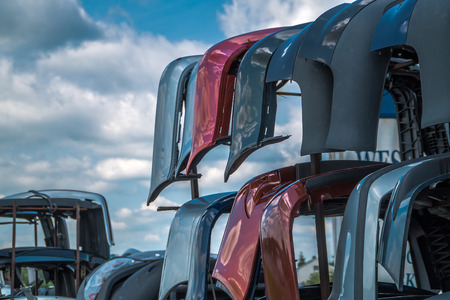 sales of used parts for cars close-up bumpersの写真素材