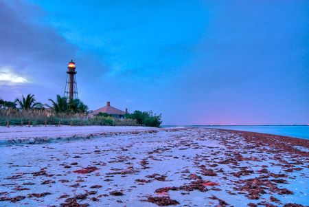 Lighthouse Point at Sanibel in Florida, this Lighthouse is an historical landmark in Sabiel.の写真素材
