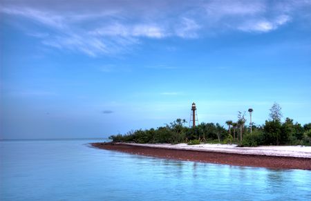 Lighthouse Point at Sanibel in Florida, this Lighthouse is an historical landmark in Sabiel.の写真素材