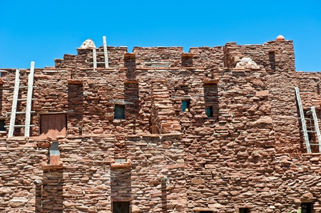 Hopi house in Grand Canyon Nation Park. Originally built in 1905 as quarters and place to sell souvernir and crafts from Hopi artisans.の写真素材
