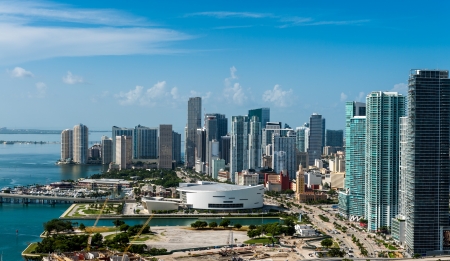 Aerial view of downtown Miami  All logos and advertising removed の写真素材