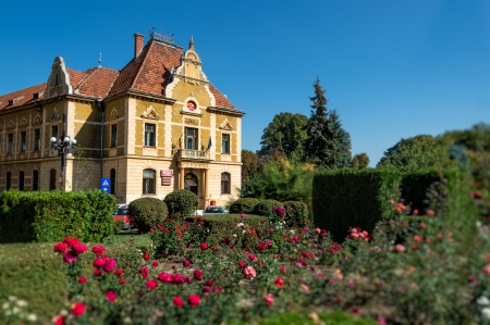 BRASOV, ROMANIA - October 2, 2012  View of the Postal Office in Bra ov, Romania, with 227,961 people living there is the 8th most populous city in Romania and a popular tourist destination のeditorial素材