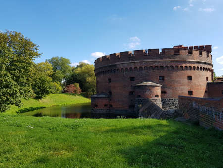 An ancient fortress in the city of Kaliningradの写真素材