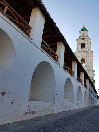 Walls and towers of the Astrakhan Kremlinの写真素材