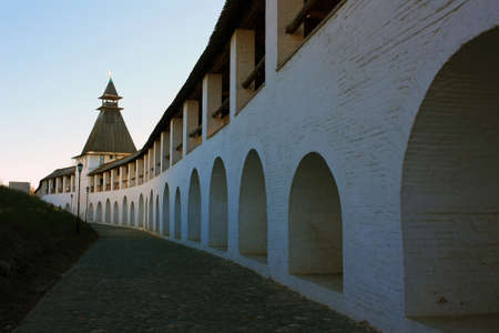 Towers and walls of the white Astrakhan Kremlin