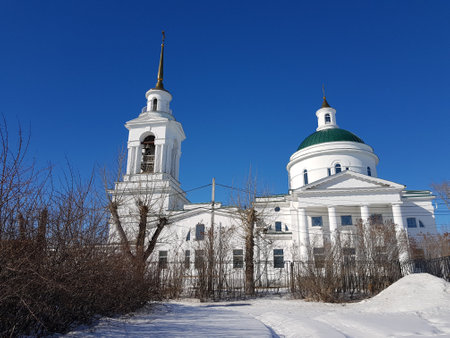 Old stone orthodox christian cathedralの写真素材