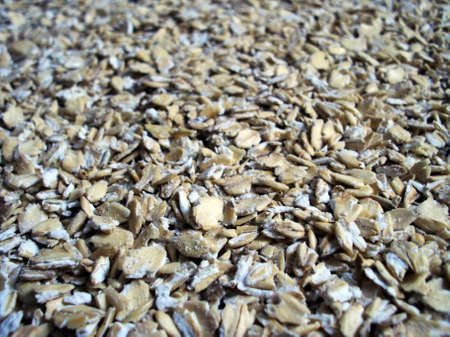 Oatmeal flakes for breakfast cerealの写真素材