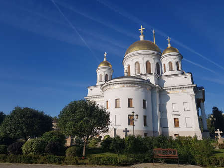 Christian orthodox church on a background of blue skyの写真素材