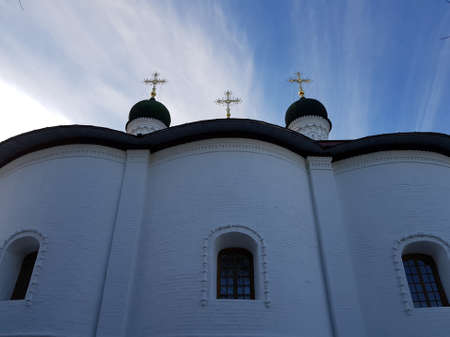 Christian orthodox church on a background of blue skyの写真素材