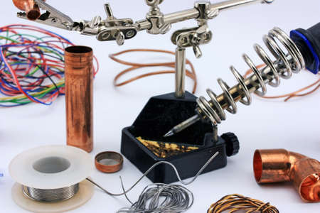 Soldering iron for soldering and electric wires