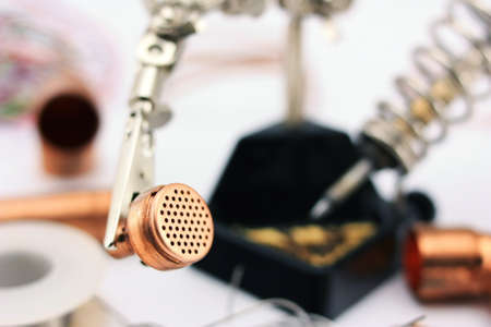 Soldering iron and electrical wires