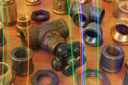 Old plumbing fittings for plumbing
