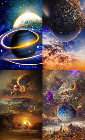 Fantastic space worlds in distant galaxies