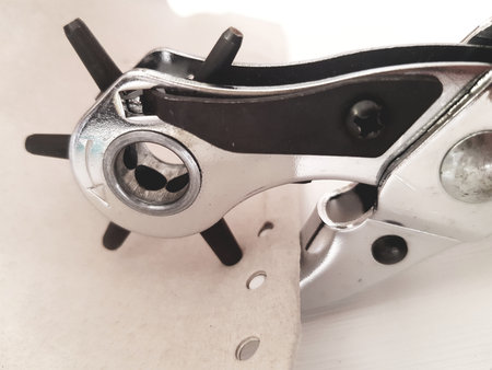 A close up shot of a clip shoepers on a white backgroundの写真素材