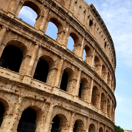 Colosseum in Rome, Italy. Roman Coliseum is one of the main tourist attractions in Rome.の写真素材