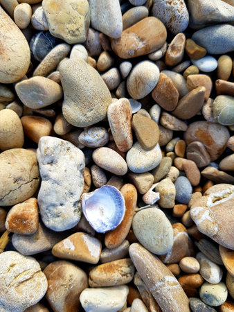pebbles on the beach, closeup of photo, beautiful photo digital pictureの写真素材
