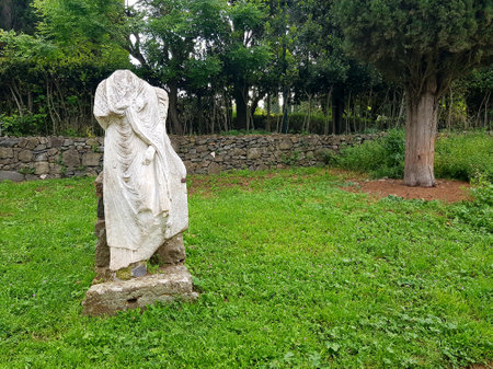 Greece, Crete, statue in a parkの写真素材