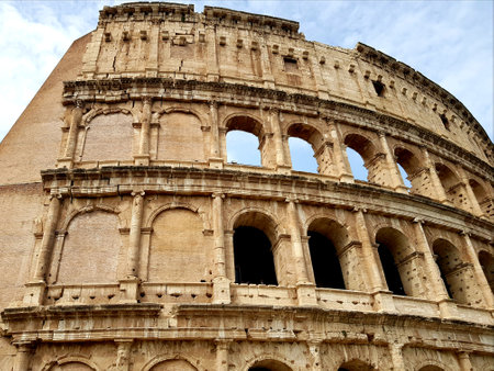 Colosseum in Rome, Italy. Roman Coliseum is one of the main tourist attractions in Rome.