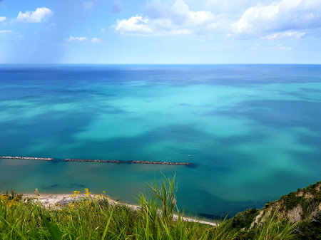 Beautiful view of the turquoise sea.の写真素材