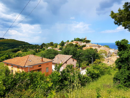 Panoramic view of Rovinj, Istria, Croatiaの写真素材