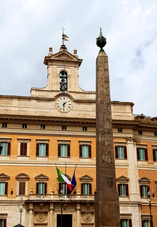 The Obelisk of Marcus Aurelius in Rome, Italyの写真素材