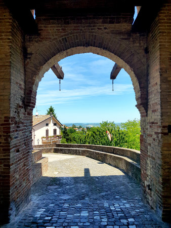 View of the medieval city of San Gimignano, Italy.
