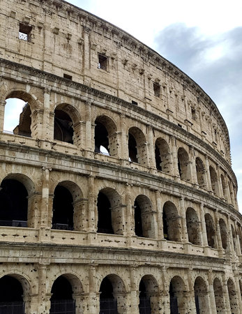 Colosseum in Rome, Italy. Roman Coliseum is one of the main tourist attractions in Rome.