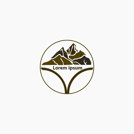 Mountain logo. Vector illustration.のイラスト素材