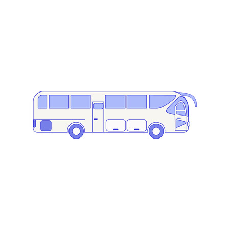 Modern bus vector illustration isolated on white background.のイラスト素材