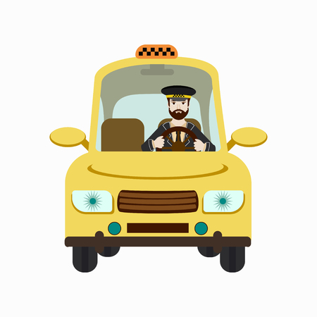 Taxi logo concept on white background. Taxi graphic icon.のイラスト素材