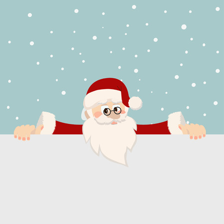 Santa Claus.  Xmas card. Creative decoration element for Holiday Greeting Gift Party Poster.のイラスト素材