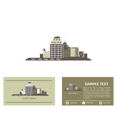 Real Estate - Template design of corporate identity. Business Card template for  company, brokerage, building & renovation business.のイラスト素材