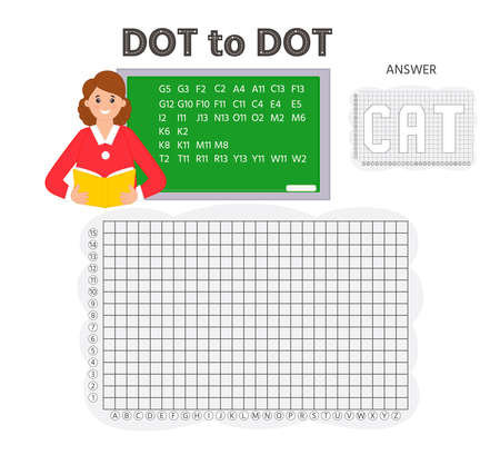 Kids learning material. Educational iq game for children.Draw dots and connect with lines. school and school supplies. Handwriting practice worksheet. vector illustrationのイラスト素材
