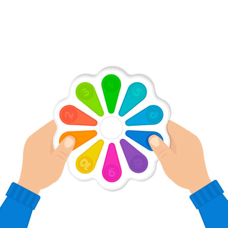 Popular Antistress toy Pop it. vector illustration.のイラスト素材