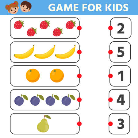 Education logic game for preschool kids. Find extra object in sequence row. fruits. vector illustrationのイラスト素材